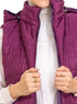 Purple L - Cut Double Face Jacket - Khotwh